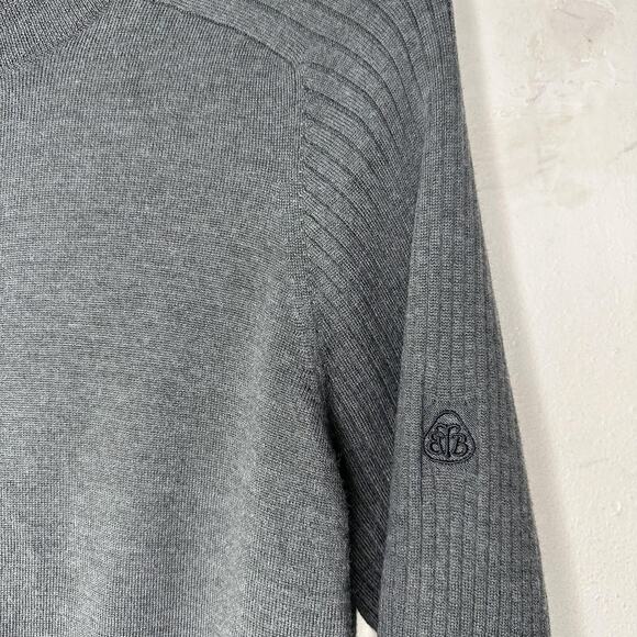 Brooks Brothers Country Club Golf Sweater Mens Large Gray Half Zip Pullover Wool - Picture 3 of 6